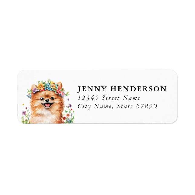 Pomeranian Return Address Label (Front)