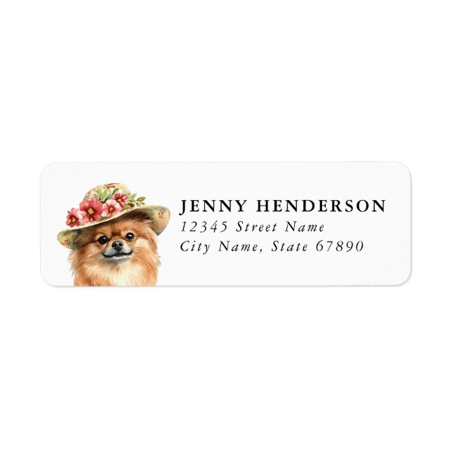 Pomeranian Return Address Label (Front)