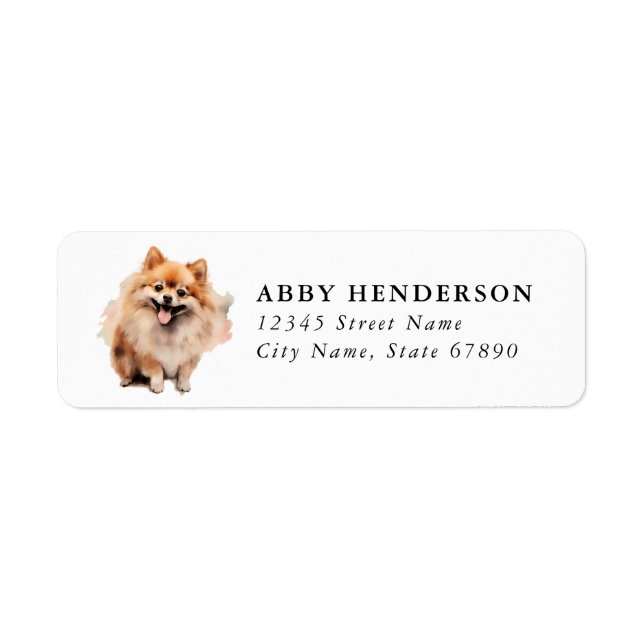 Pomeranian Return Address Label (Front)