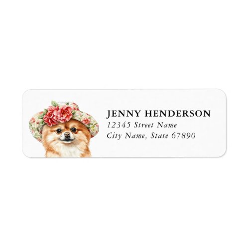 Pomeranian Return Address Label