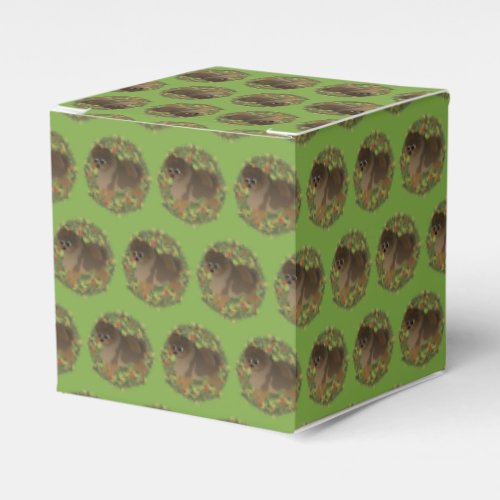 Pomeranian _ Sable _ Wreath Favor Box