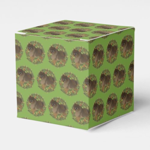 Pomeranian _ Sable _ Wreath Favor Boxes
