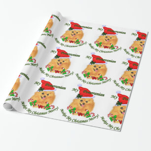 Pomeranian Santa Christmas Wrapping Paper