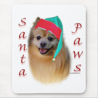 Pomeranian Santa Paws Mouse Pad