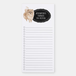Pomeranian Shopping List  Magnetic Notepad