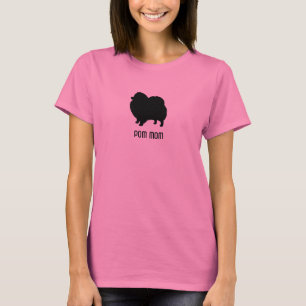 Pomeranian Silhouette - Pom Mom - Dog Lover T-Shirt