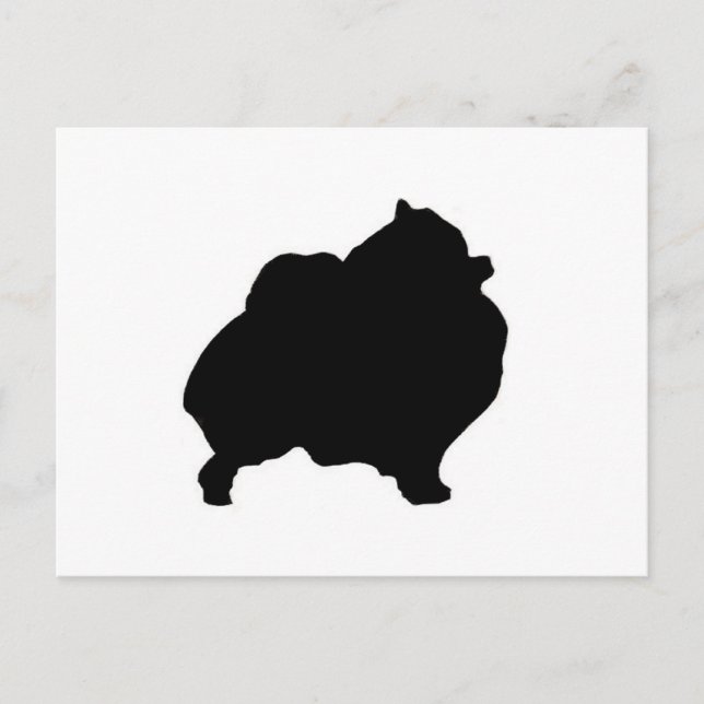 pomeranian silhouette postcard (Front)