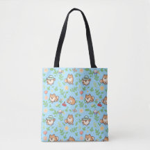 Pomeranian Spring Pastel Tote Bag for Cute Dog Mom