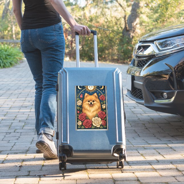 Pomeranian Sticker (Suitcase Insitu)
