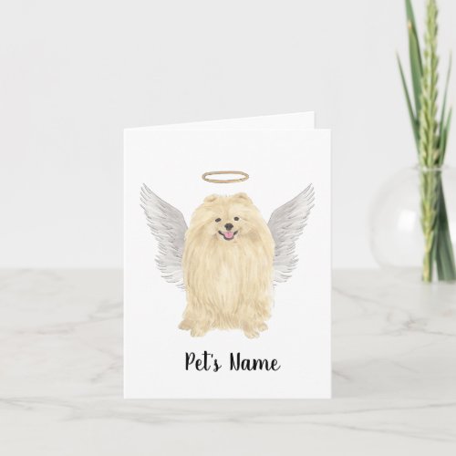 Pomeranian Sympathy Memorial Card