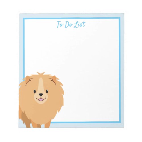 Pomeranian To Do List Blank Notepad