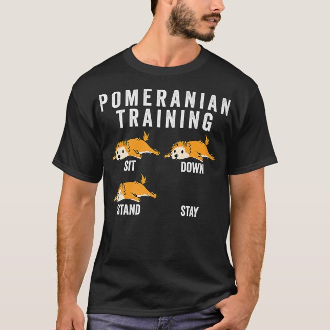 Pomeranian Training Dog Premium T-Shirt (Front)