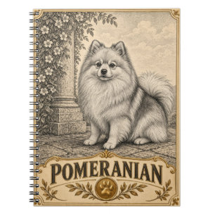 Pomeranian, Vintage Heritage Dog Notebook