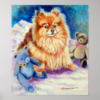 Pomeranian Wall Print | Zazzle