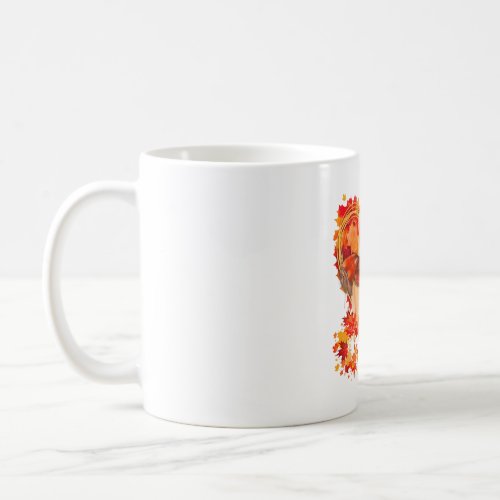 Pomeranian With Heart Made Of Autumn Leaves Coffee Mug