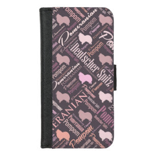 Pomeranian Word Art iPhone 8/7 Wallet Case