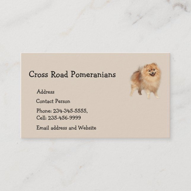 Pomeranians Dog Pet Animal   Business Card Magnet (Front)