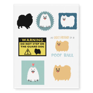 Pomeranians Temporary Tattoos