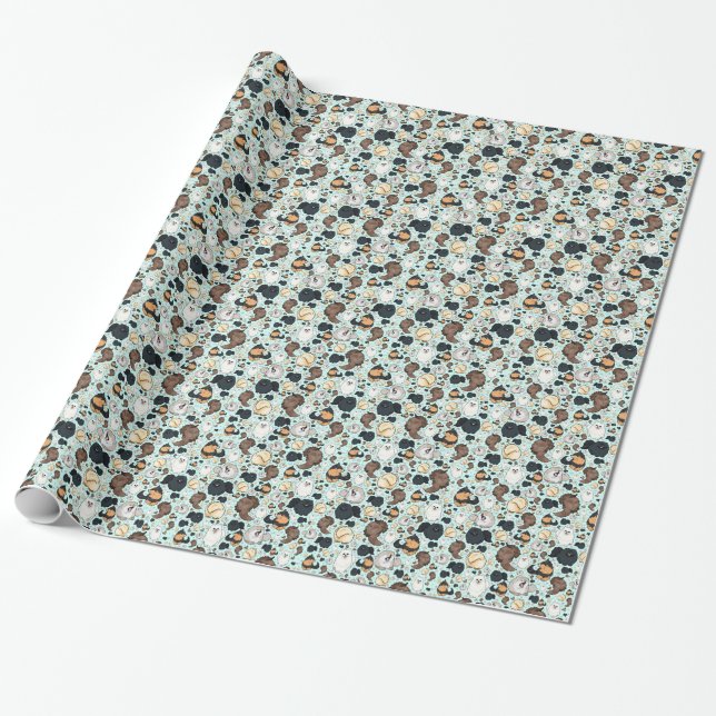 Pomeranians Wrapping Paper (Unrolled)