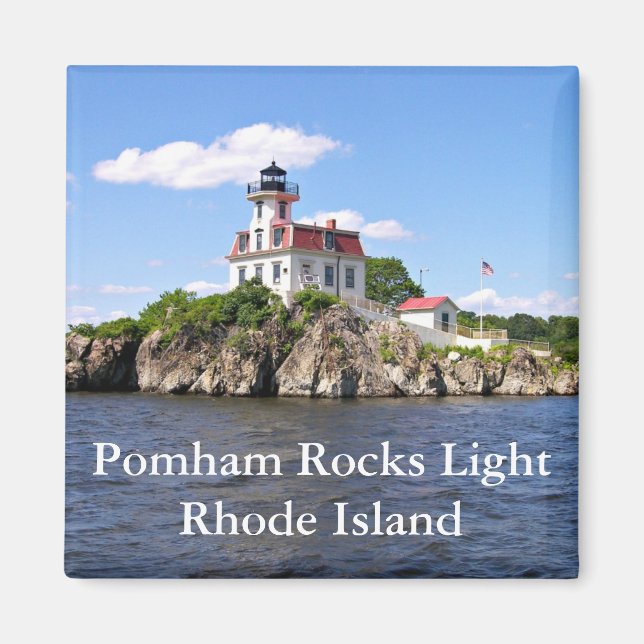 Pomham Rocks Light, Rhode Island Magnet (Front)