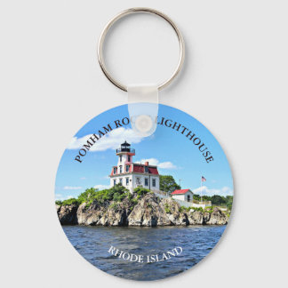 Pomham Rocks Lighthouse, Rhode Island Keychain