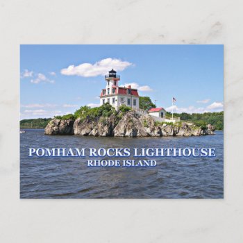 Pomham Rocks Lighthouse  Rhode Island Postcard by LighthouseGuy at Zazzle