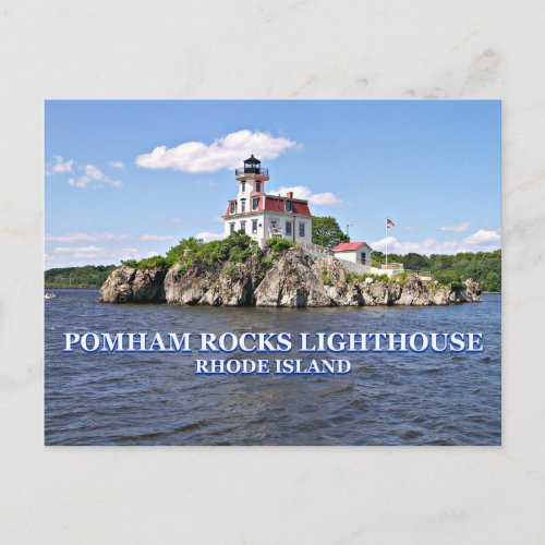 Pomham Rocks Lighthouse Rhode Island Postcard