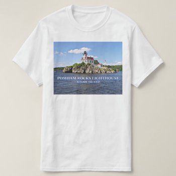 Pomham Rocks Lighthouse  Rhode Island Shirt by LighthouseGuy at Zazzle