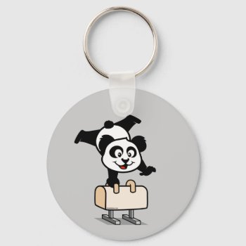 Pommel Horse Panda Keychain by cuteunion at Zazzle