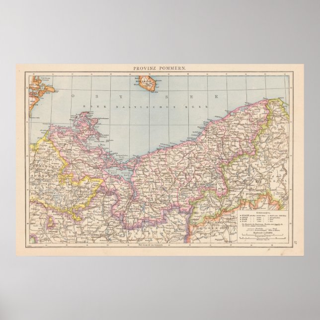 Pommern Atlas Map Poster (Front)