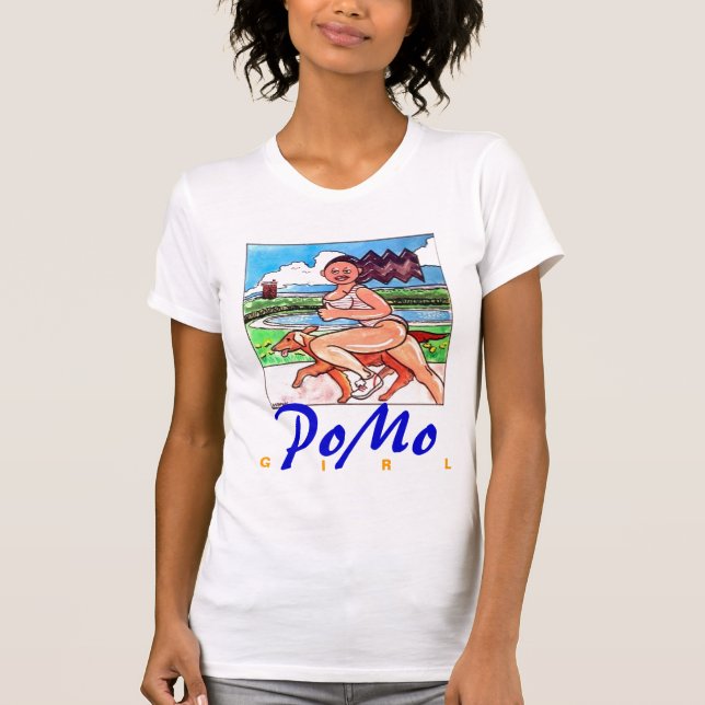 PoMo Girl & Dog T-Shirt (Front)