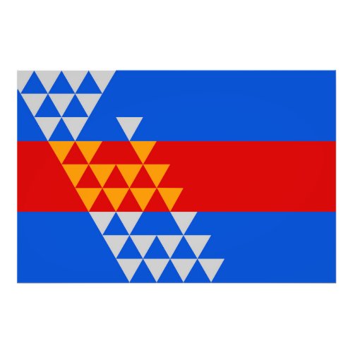 Pomo Indian Flag ethnic symbol american native usa Photo Print