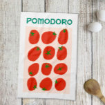 Pomodoro Italian Tomato Retro Modern Vintage Style Kitchen Towel<br><div class="desc">This retro-style kitchen towel features bright red Italian tomatoes. It will look perfect in your mod kitchen.</div>