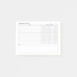 Pomodoro Study Habit Planner Post-it Notes