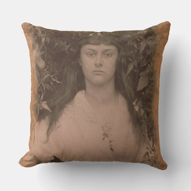 Pomona, 1872 (b/w photo) throw pillow (Front)