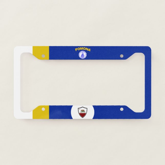 Pomona (California) city flag   License Plate Frame (Front)