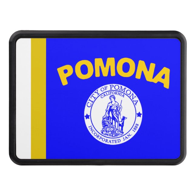 Pomona city flag hitch cover (Front)