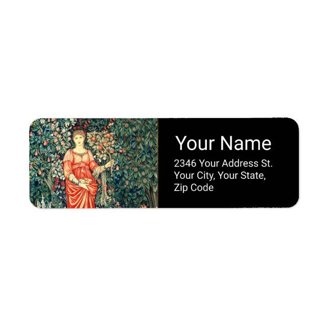 POMONA HOLDING FRUITS IN GREENERY AND ORANGE TREES LABEL (Front)