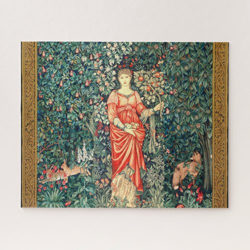 POMONA HOLDING FRUITS IN GREENERY FOREST ANIMALS JIGSAW PUZZLE