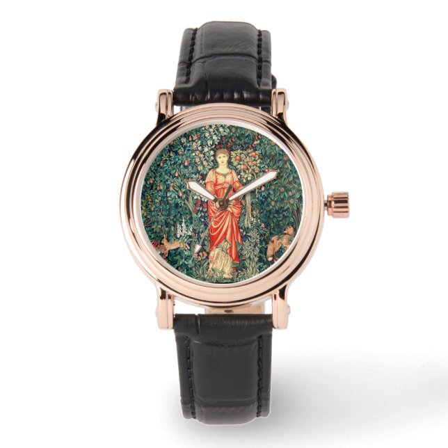 POMONA HOLDING FRUITS IN GREENERY, FOREST ANIMALS  WATCH (Front)