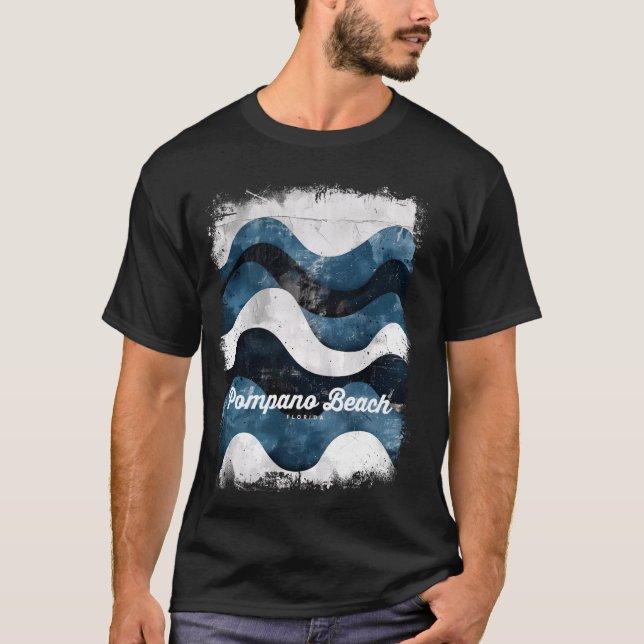 Pompano Beach Florida FL Scuba Dive Vacation Surf  T-Shirt (Front)