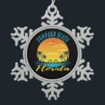 Pompano Beach Florida Palm Trees Beach Snowflake Pewter Christmas Ornament<br><div class="desc">Pompano Beach Florida Palm Trees Snowflake Pewter Christmas Ornament</div>