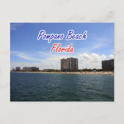 Pompano Beach Florida Postcard