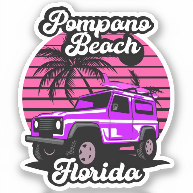 Pompano Beach,Florida Sticker (Front)