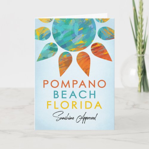Pompano Beach Florida Sunshine Travel Card