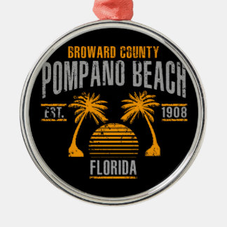 Pompano Beach Metal Ornament