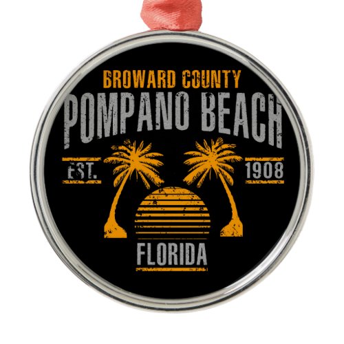 Pompano Beach Metal Ornament
