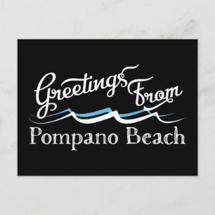 Pompano Beach Water Waves Postcard