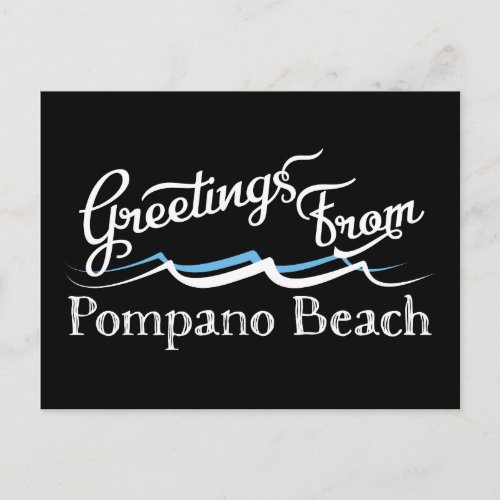 Pompano Beach Water Waves Postcard