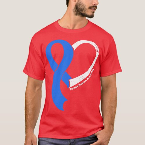 Pompe Disease Awareness Hope Love Heart Ribbon Hap T_Shirt